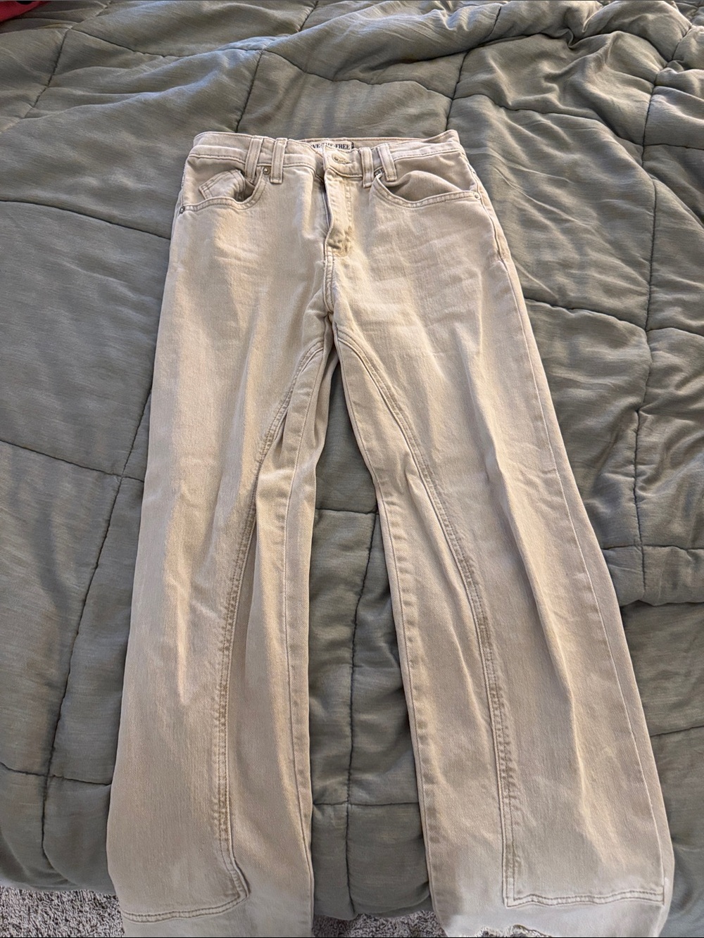 We The Free Cream Wide-Leg Jeans